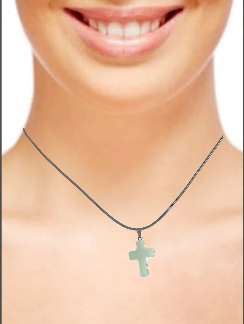 Natural Stone Cross Pendant & Necklace
